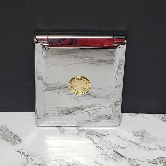 Dual Mirror Compact with Silk Case Hong Kong (Vintage) - Picture 3 of 7